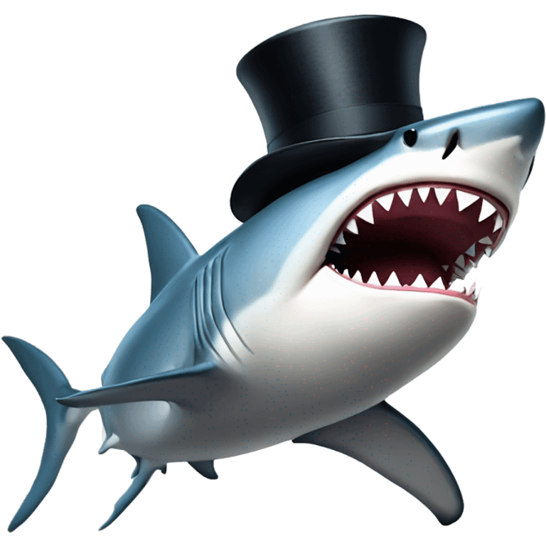 shark with top hat emoji