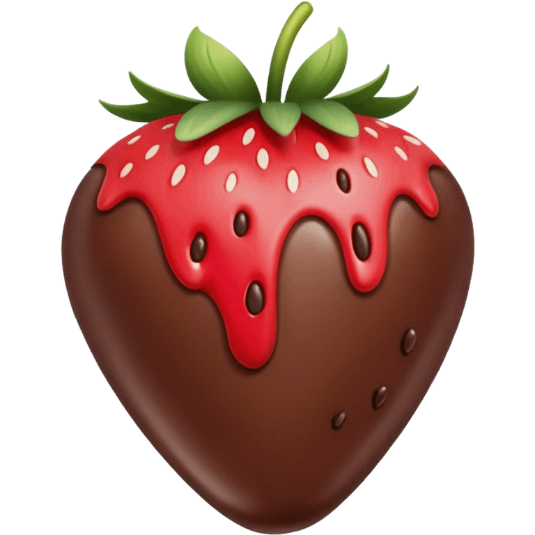 Chocolate and strawberries emoji