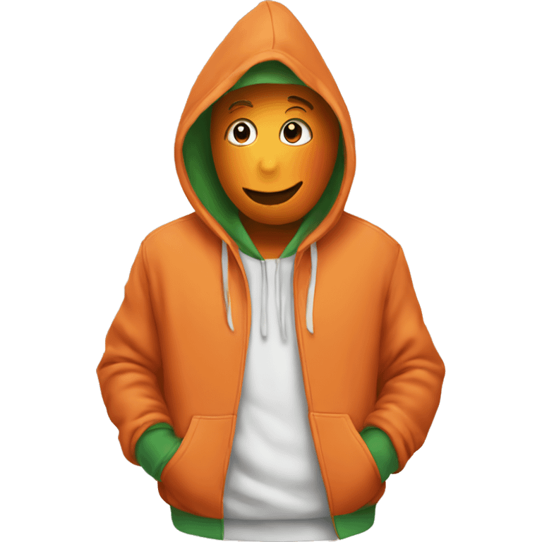 carrot wearing a hoodie emoji