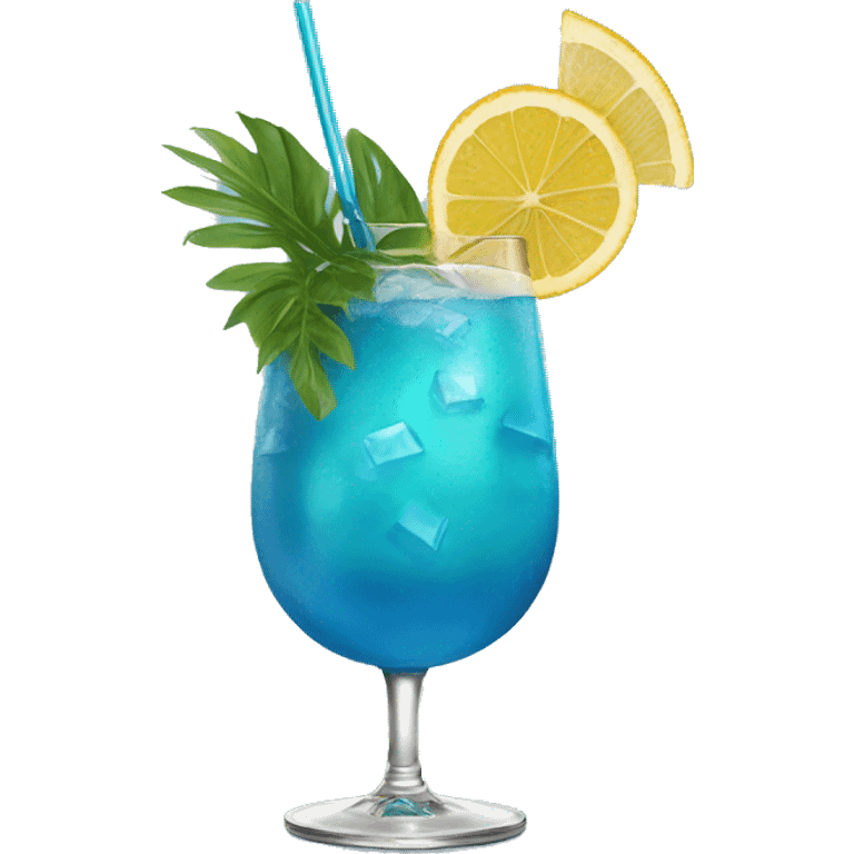 A Blue Lagoon cocktail  emoji