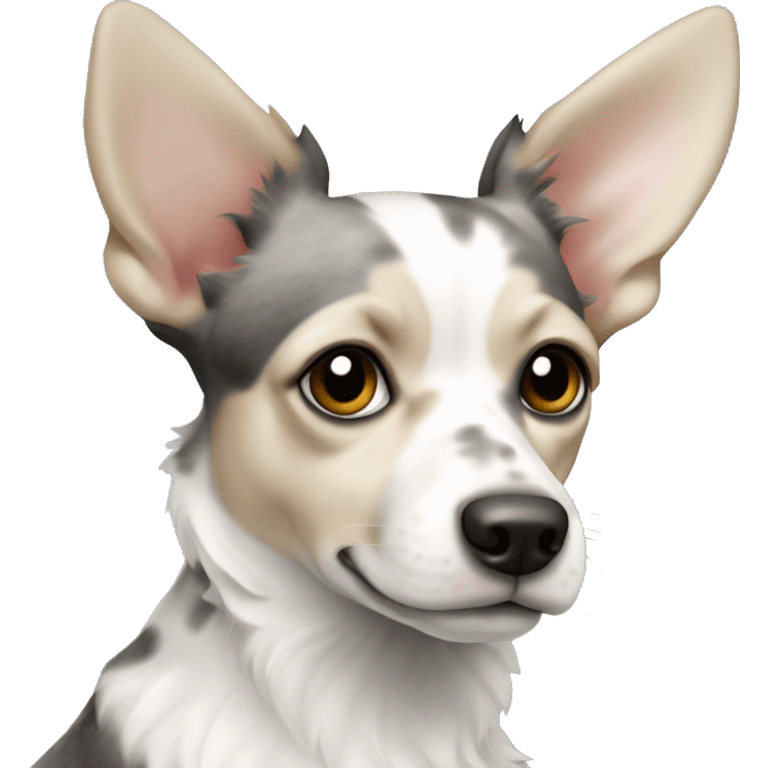 Сhihuahua merle color with big ears emoji