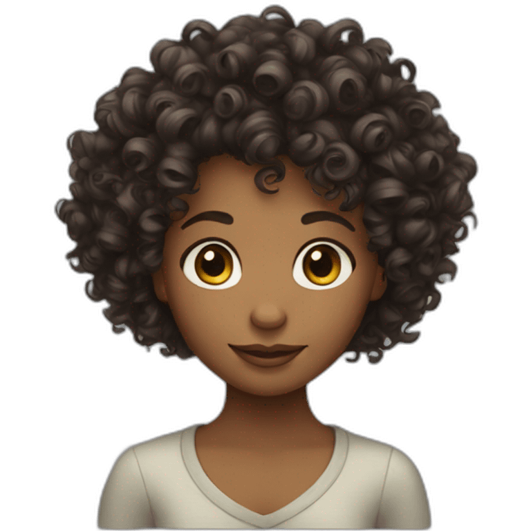 curly hair Girl emoji