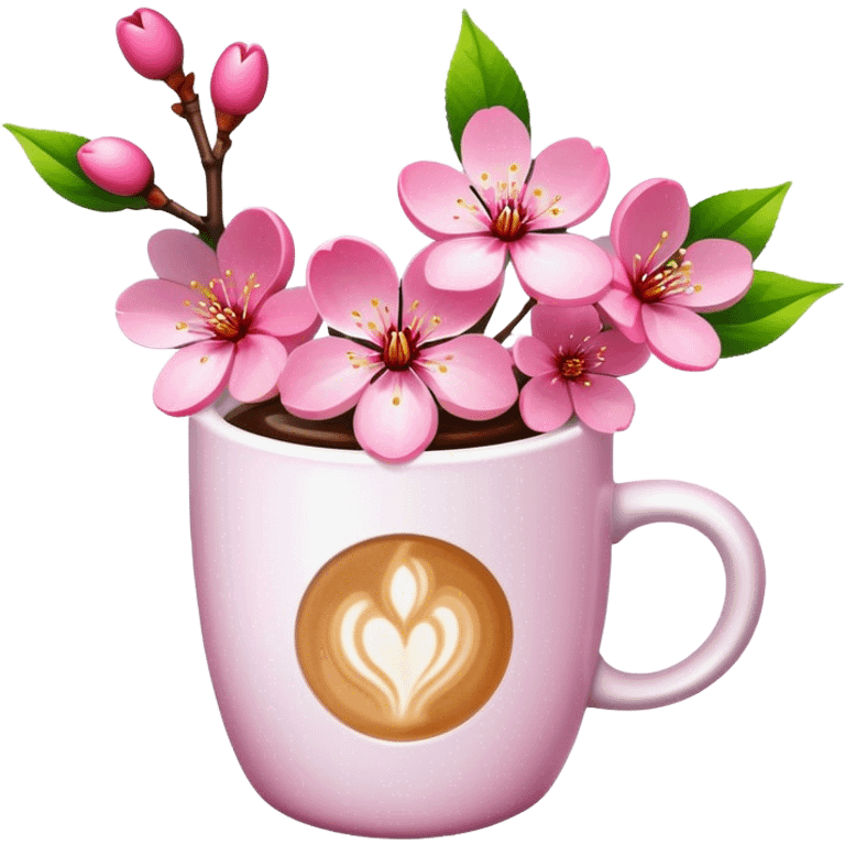 cherry-blossom-coffee emoji