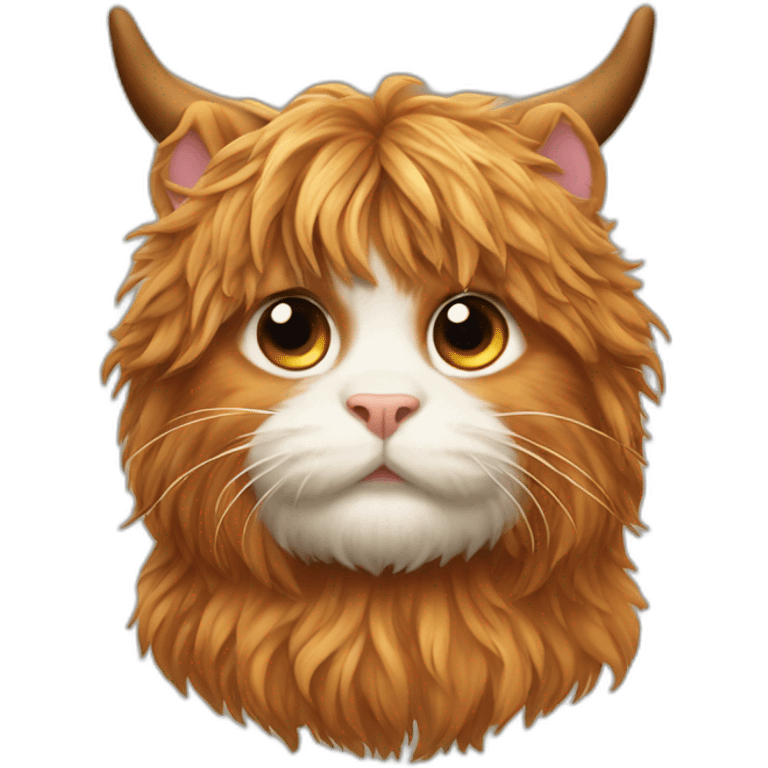 a highland cow cat emoji