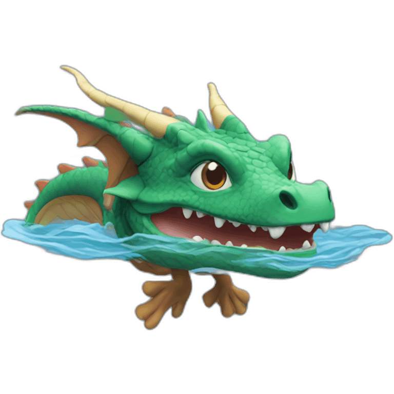 Dragon swimming emoji