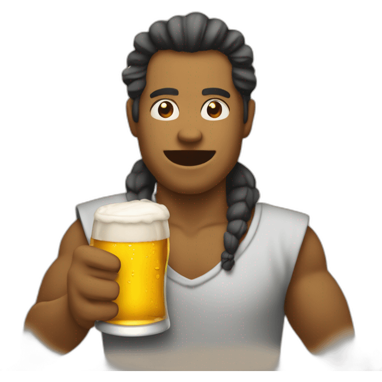 Kirikou qui boit une bière  emoji