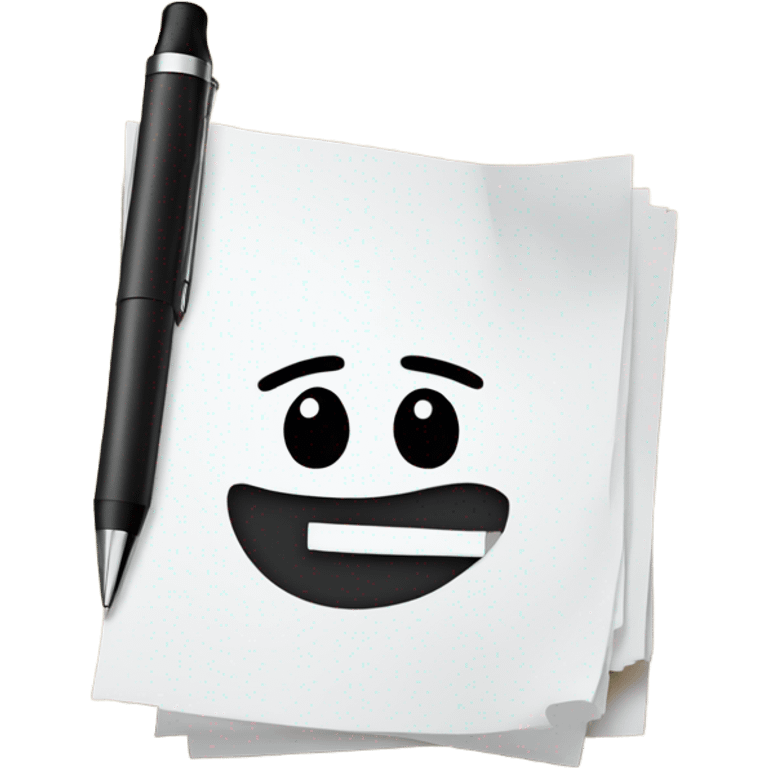 Paper with pen emoji