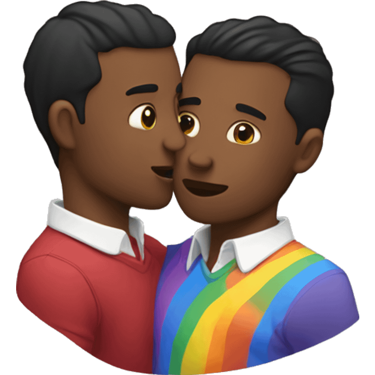 Gay guys kissing and makinh out emoji