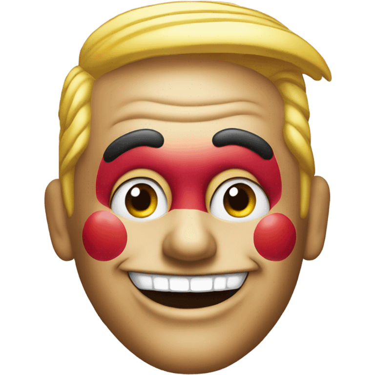 Trump in clown makeup  emoji