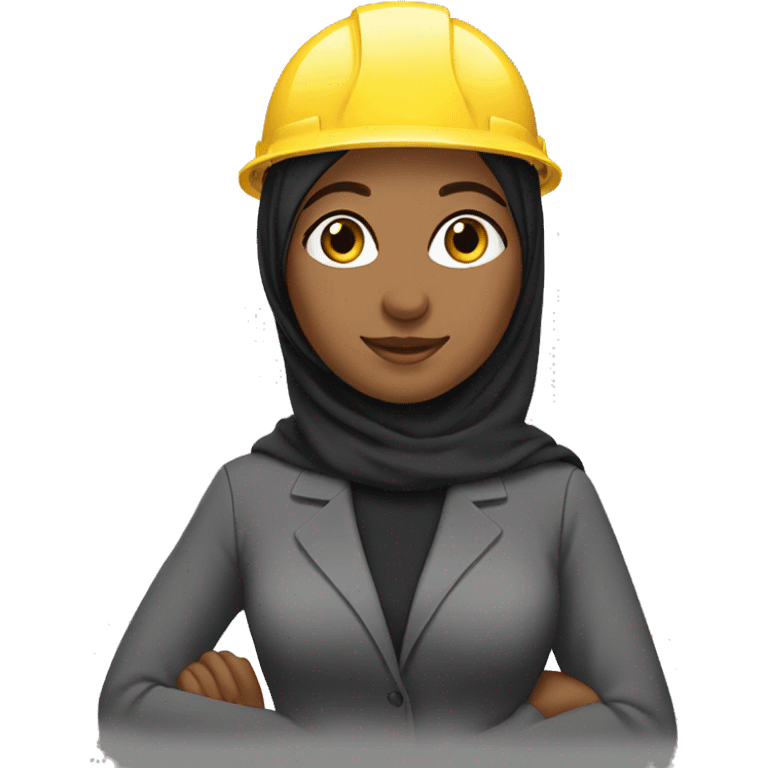 Civil  engineer woman with hijab emoji