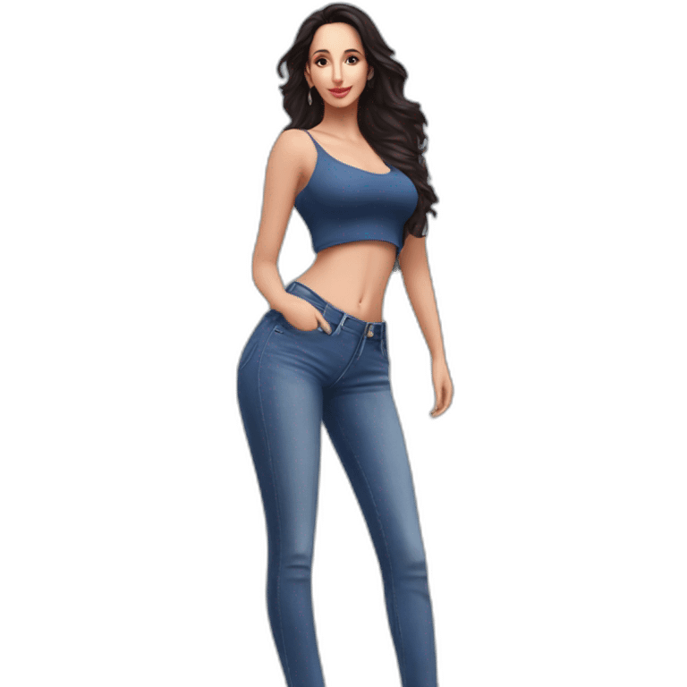 Nora fatehi in jeans emoji