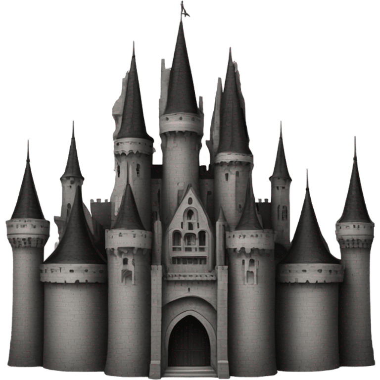 gothic castle in black emoji