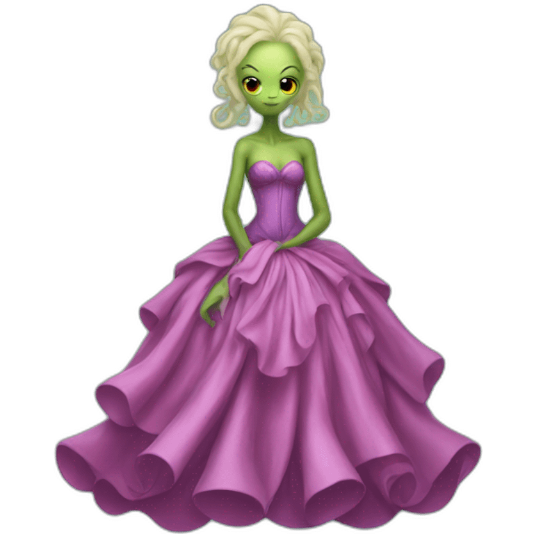 Cthulhu in a ball gown emoji