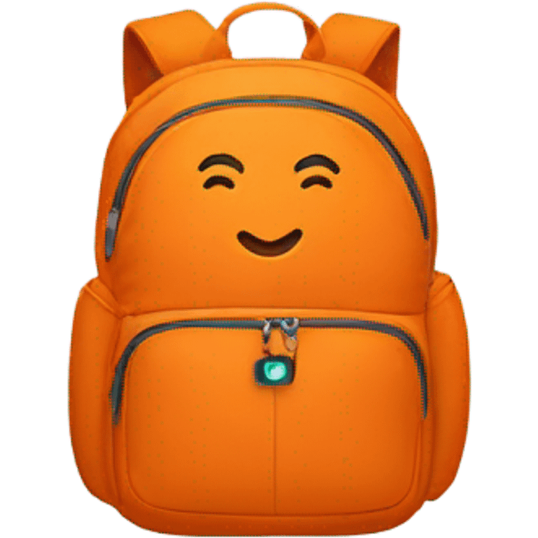 Orange backpack emoji