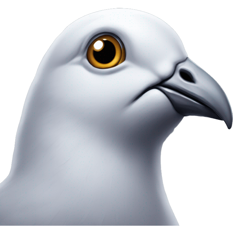 A very curious looking pigeon emoji