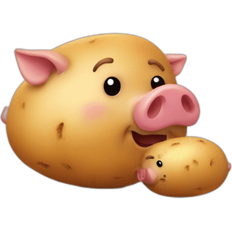 potatoes and pig emoji