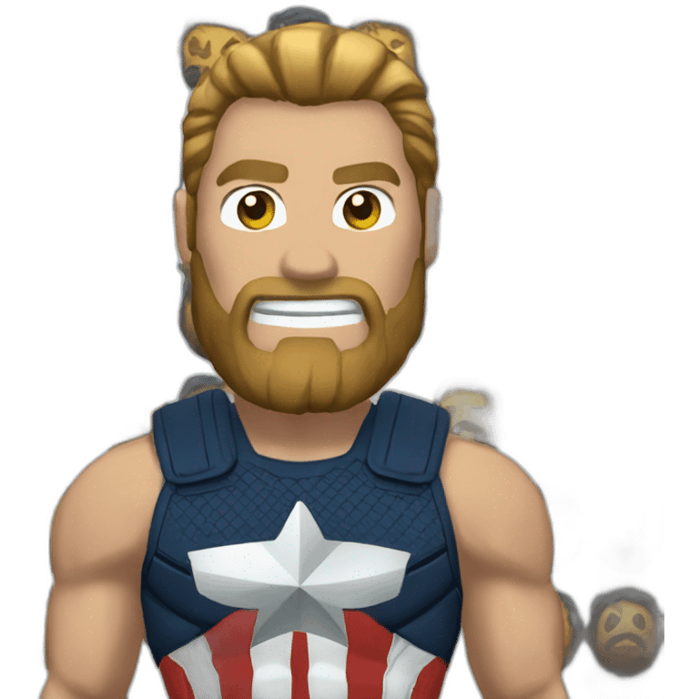 Captai América muscle emoji