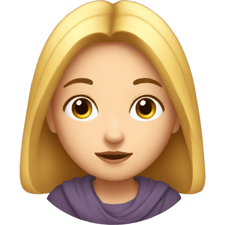 Meditation european girl emoji