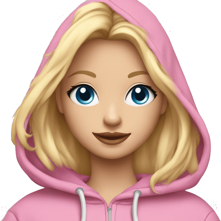 dancing-white-blond-girl-pink-oversized-hoodie-blue-eyes-tracksuit emoji