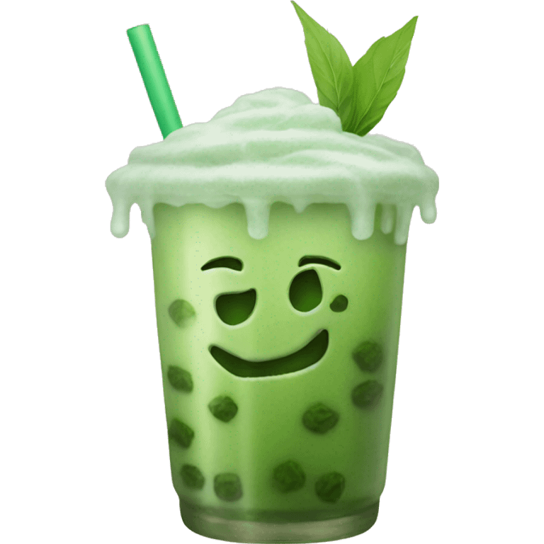 Iced matcha emoji