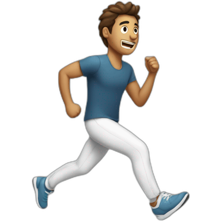 Hombre haciendo Running emoji