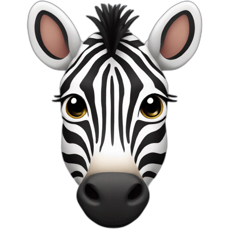 Zebra with a nose ring  emoji