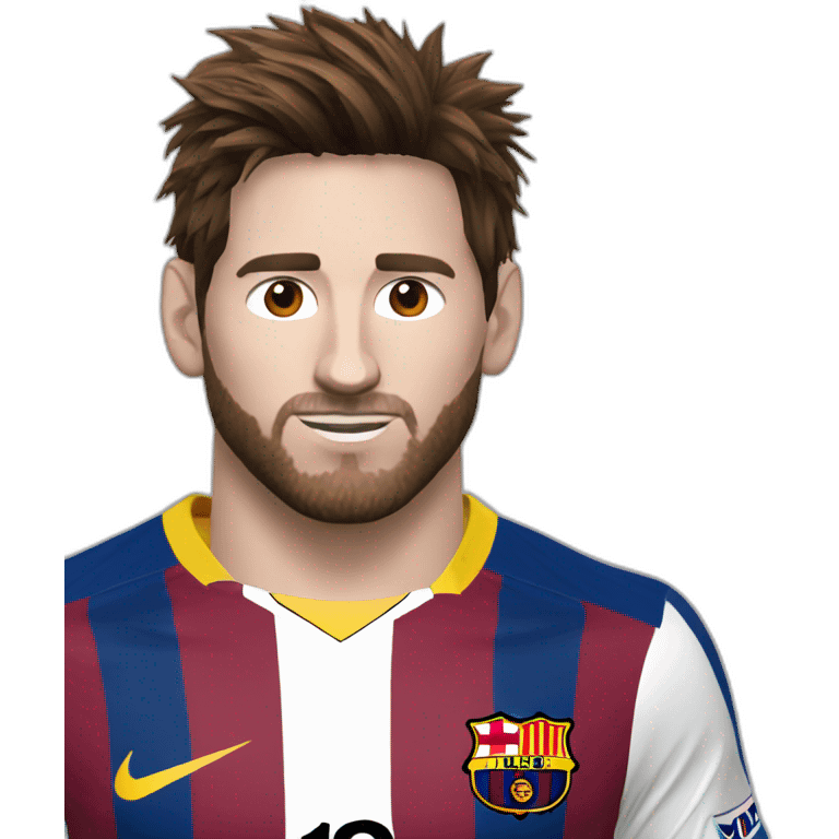 Messi avec des cheveux très long emoji