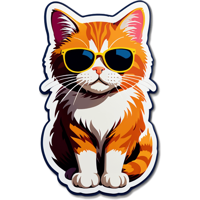 Cat with sunglasses emoji