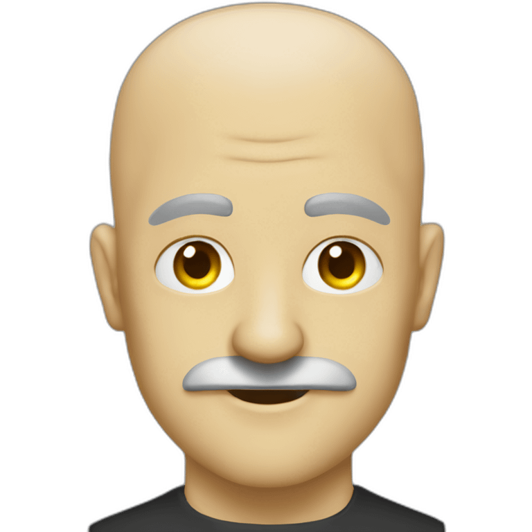 Ancap Bald Man with mustache emoji