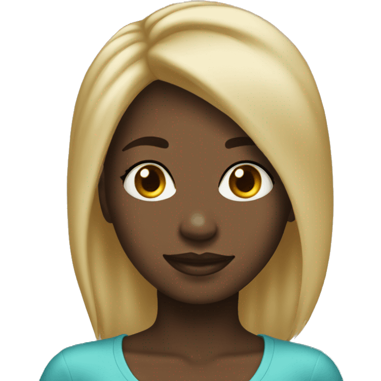 black girl blond streak ha emoji