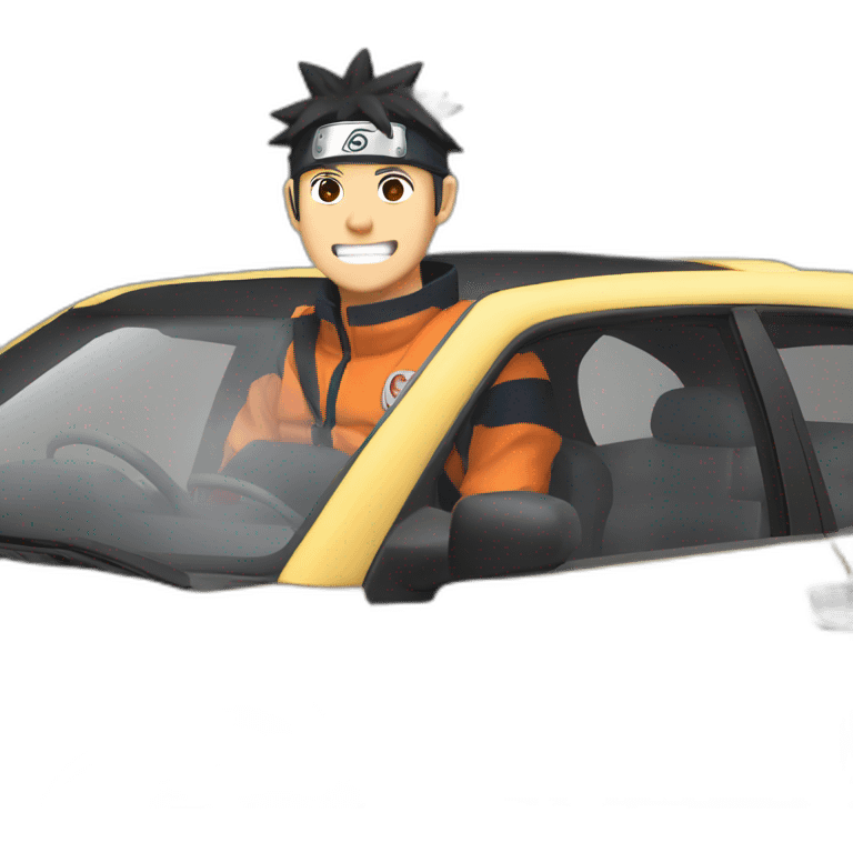 Naruto driving car emoji