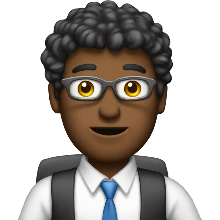 I at the computer in office emoji