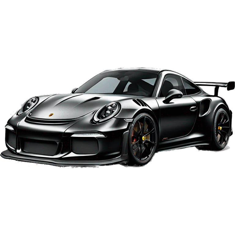 Fully All black Porsche gt3 rs emoji