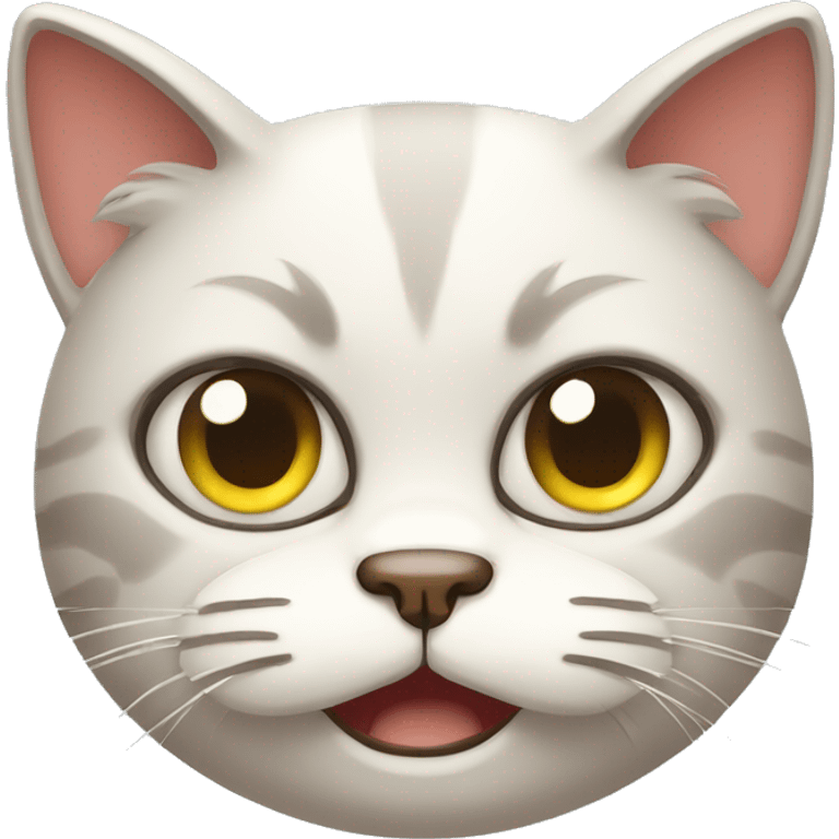 Cute silly angry Cat emoji