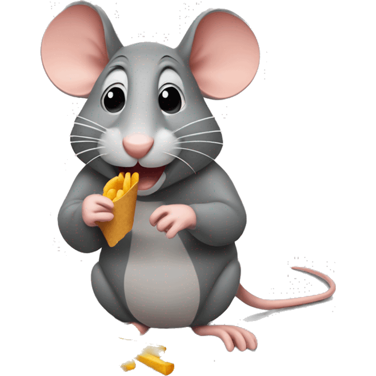 rat eating fries emoji