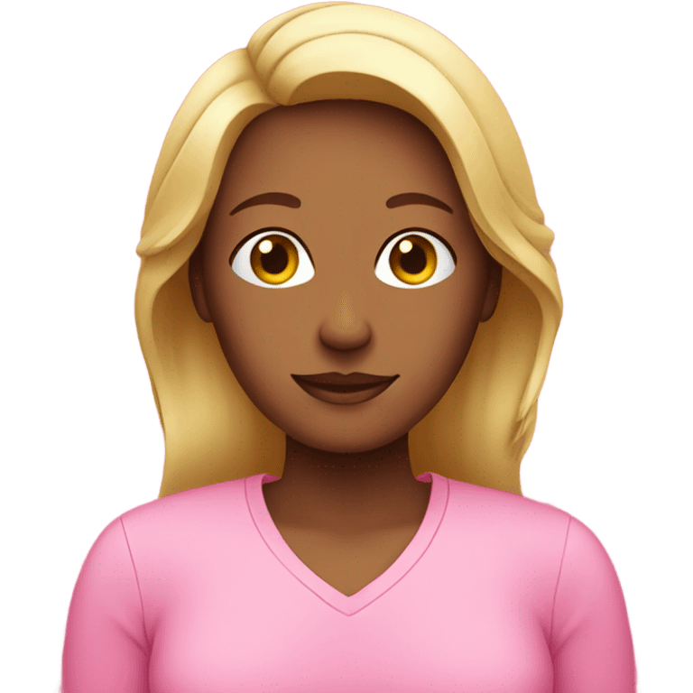 mom with pink shirt emoji