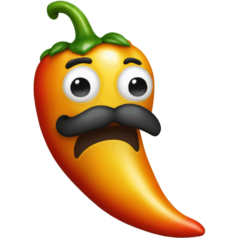 Chill pepper with a mustache  emoji