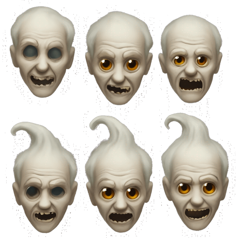 ghoul: Mischievous and occasionally malevolent spirits that inhabit wizarding dwellings, often found in attics or basements. emoji