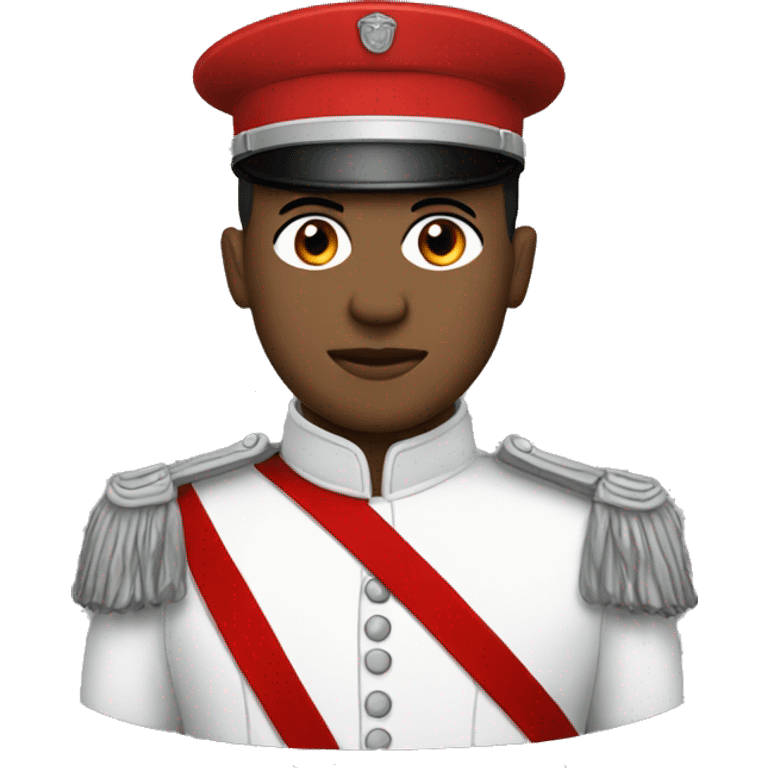 red soldier black outline  emoji