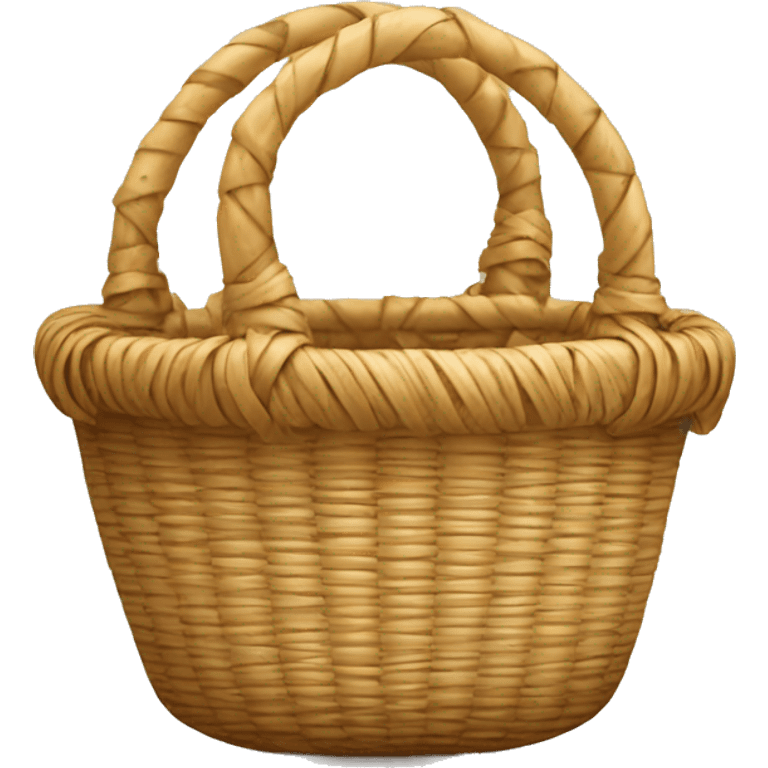 Straw wicker bag emoji