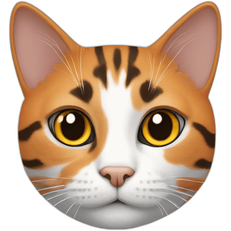 Orange, black and white Tabby Cat emoji