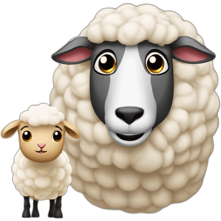 arab stands behind a surprised sheep emoji