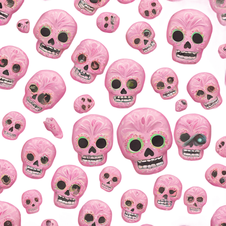 ￼ pink sugar skull emoji