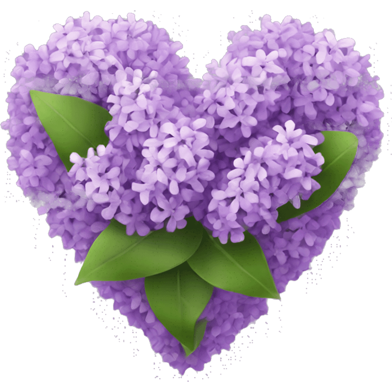 Heart of lilac flowers emoji