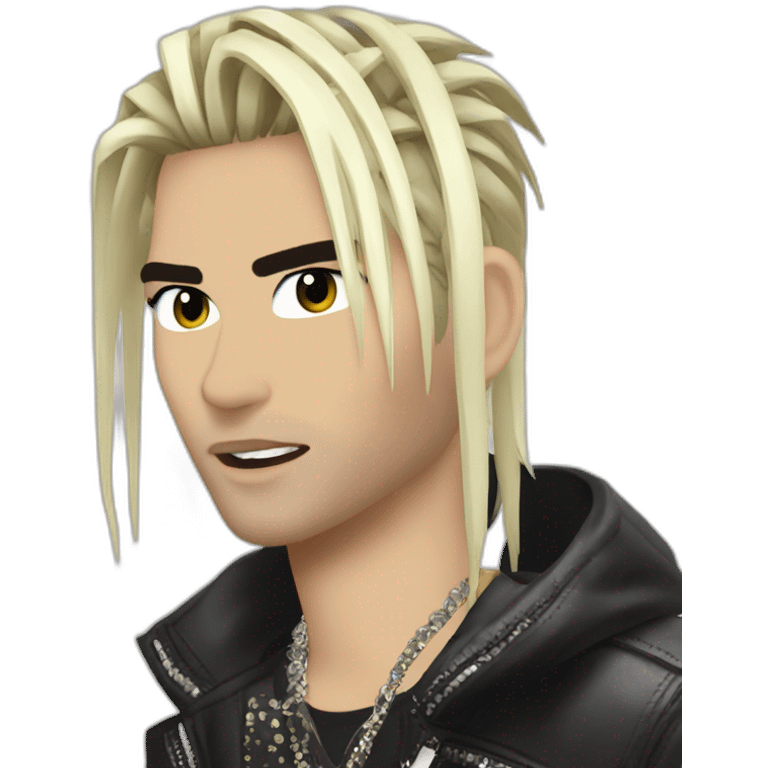 bill kaulitz, singing, blonde, close up emoji