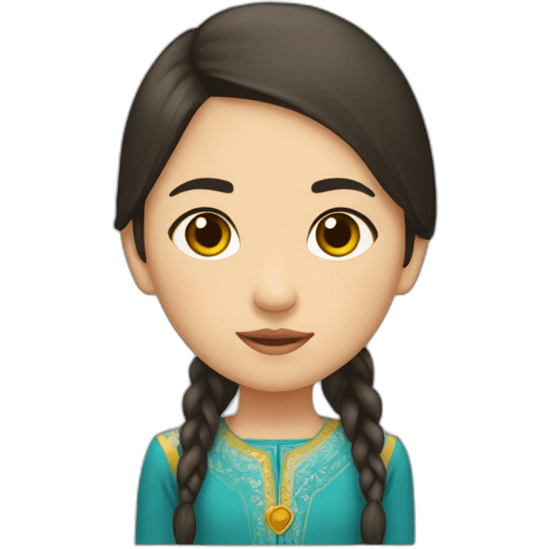 Kazakh girl in saukele emoji