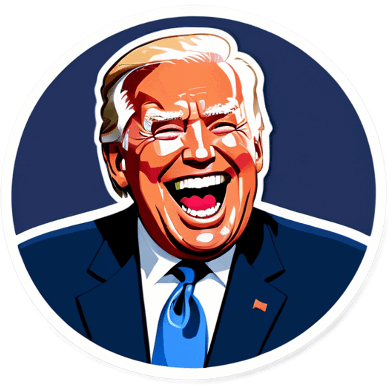 Donald trump laughing at Joe Biden  emoji