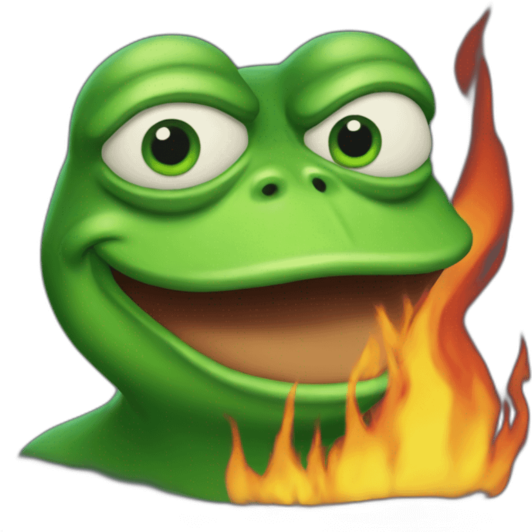 pepe the frog fire emoji