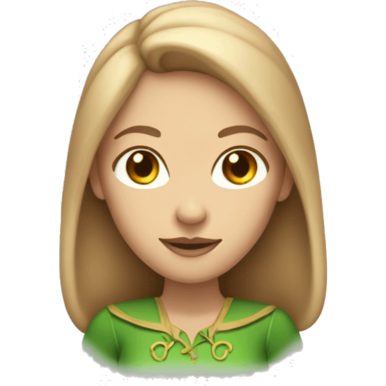 White woman with elf ears and light brown hair emoji