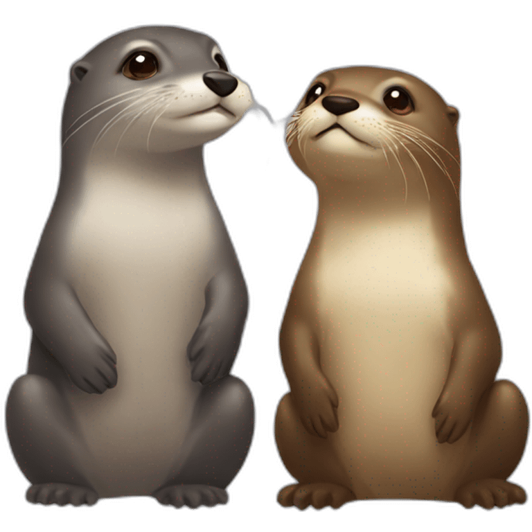 Loutre et perroquet emoji